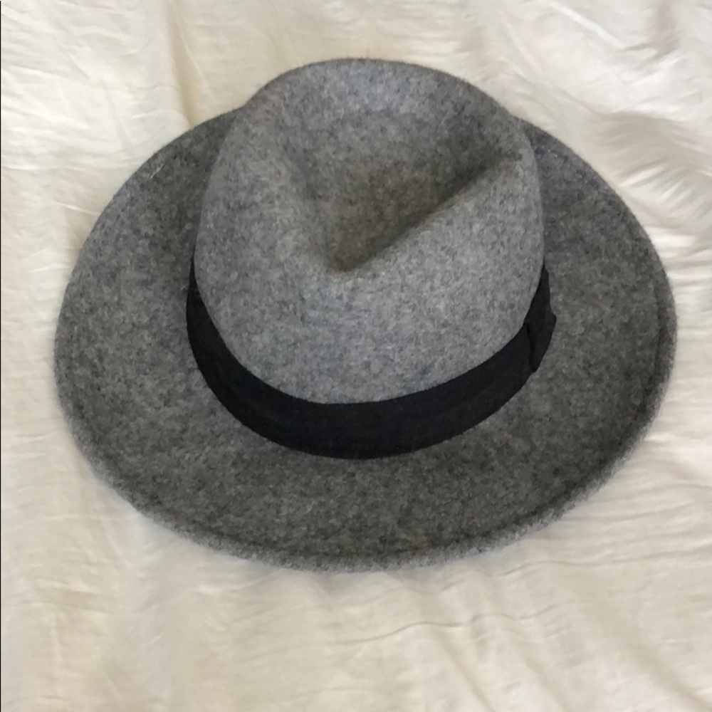 Whistles Grey Wool Wide Brimmed Hat